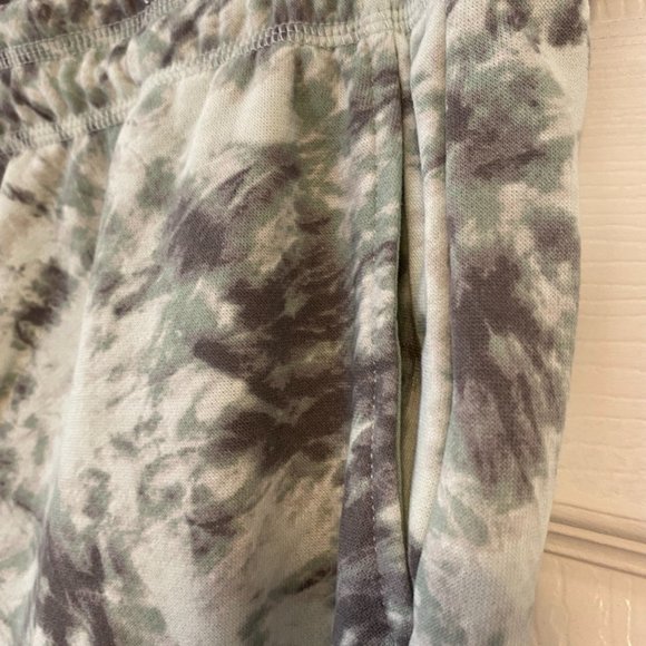 Halston Studios Drawstring Joggers in Aqua Grey Tonal Tie Dye - NWT XS - Picture 11 of 11